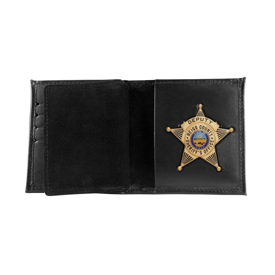 175 – Soft Book Style Badge Wallet with Horizontal Card Slots