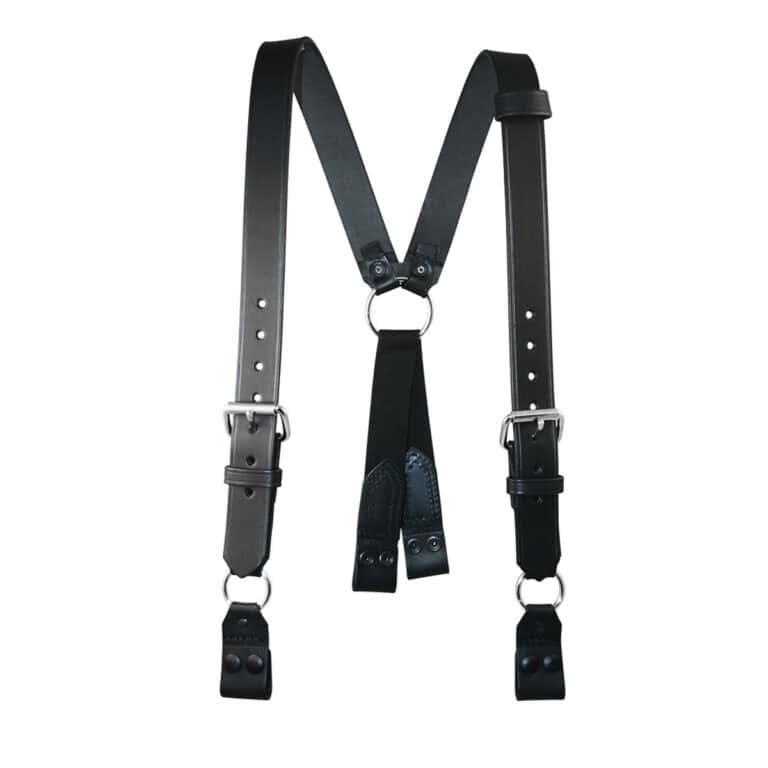 9177 – Leather Firefighter Suspenders for Turnout Gear with Loop Attachment