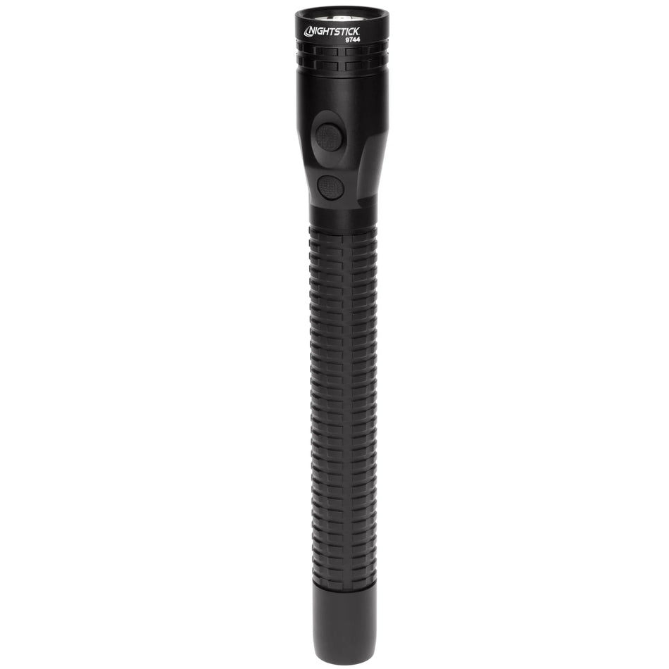Metal Full-Size Dual-Light Flashlight - Li-Ion - Black